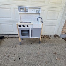 Robud Wooden Play Kitchen Toddler Pretend Play Set White Grey Good Condition