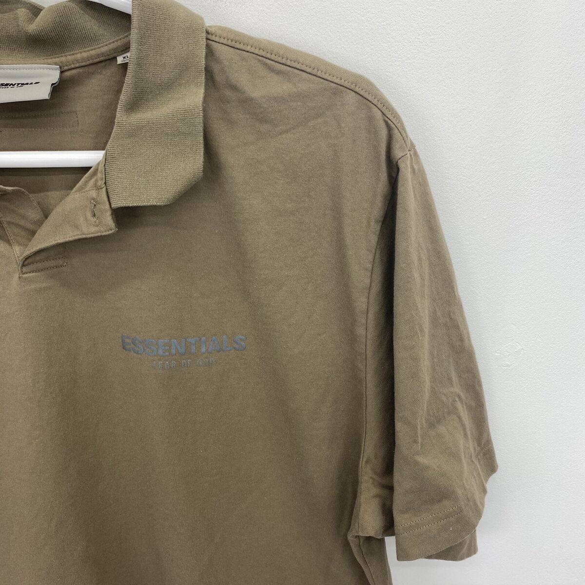 Fear of God Essentials Polo Shirt FOG Mens Size XL oversized Fear of God Essentials Polo Shirt FOG Mens Size XL oversized