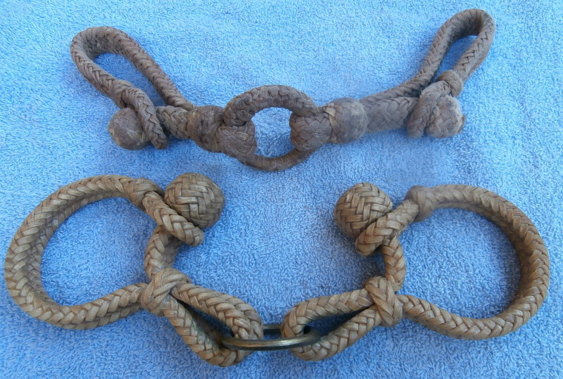 2 Sets Horse Hobles Rawhide Ranch Made and Parchute Cord INSTITUTO