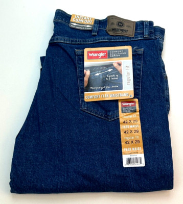 Wrangler Premium Quality Regular Fit Heavyweight Men's Jeans W42 L29 Flex Denim