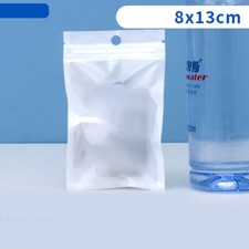 100x Wiederverschlie&szlig;Bar Lebensmittel Speicher Beutel Sicht Lebensmittel 8x13cm
