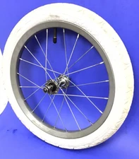 16" Bicycle Front Gray Wheel with White 2.125" Tire Mini-BMX Kids Bike #F16E