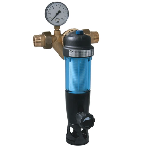SYR Rückspülfilter DUO DFR 1" mit Druckminderer Manometer u. Flansch 2314.25.000