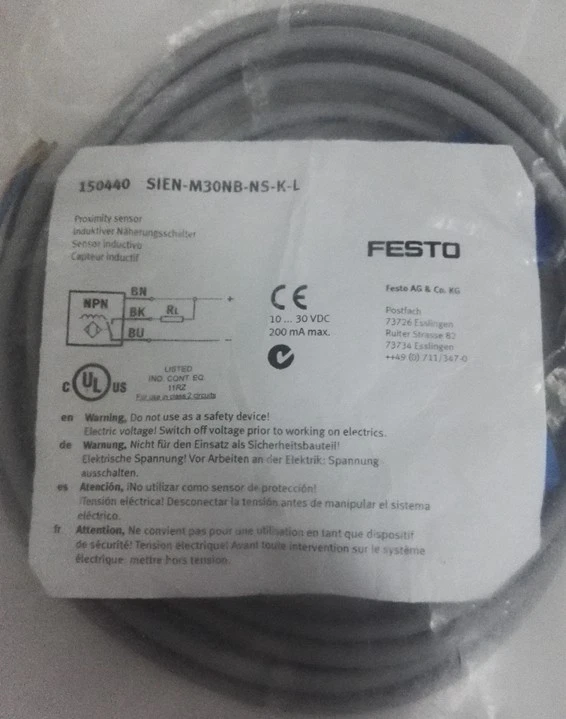 1PCS NEW For FESTO Proximity Switch SIEN-M30NB-NS-K-L - Image 2 of 3