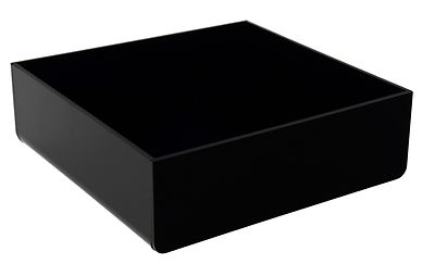 Black Acrylic Riser Display 6.75'' x 6.75'' x 2 Countertop Retail Storage Caddy