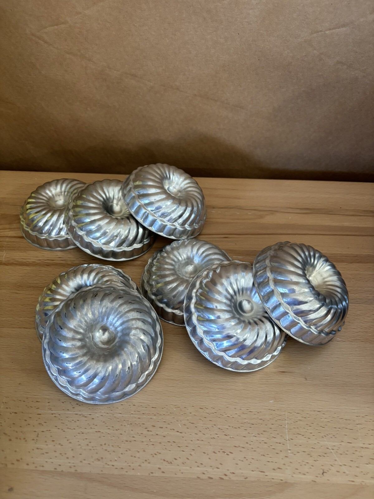 Vintage Lot 8 Aluminum Mini Bundt Pans Jello Molds 3 3/4" eBay
