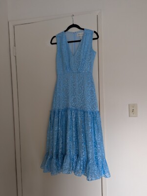 saloni blue dress Mini Dress Navy Saloni One Shoulder Mini Dress Size 10 main image 0