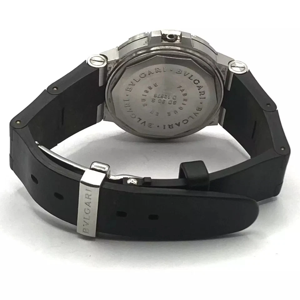 Bvlgari Diagono Scuba Steel Black Dial Mens Diver Watch SD38S D12676 (for parts) - Image 3 of 4