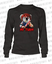 Graphic Horror Tee Shirt Chucky Bear My Turn Halloween Killer Tee Shirt 
