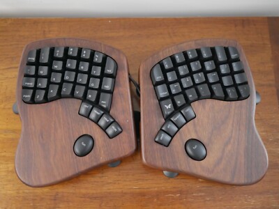Keyboardio Model 100 Split Ergonomic Keyboard In walnut - Case and extras