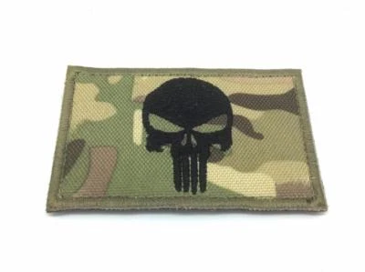 PATCH NATION Schädel Multicam Camo Gestickte Airsoft Klettverschluss-Flecken