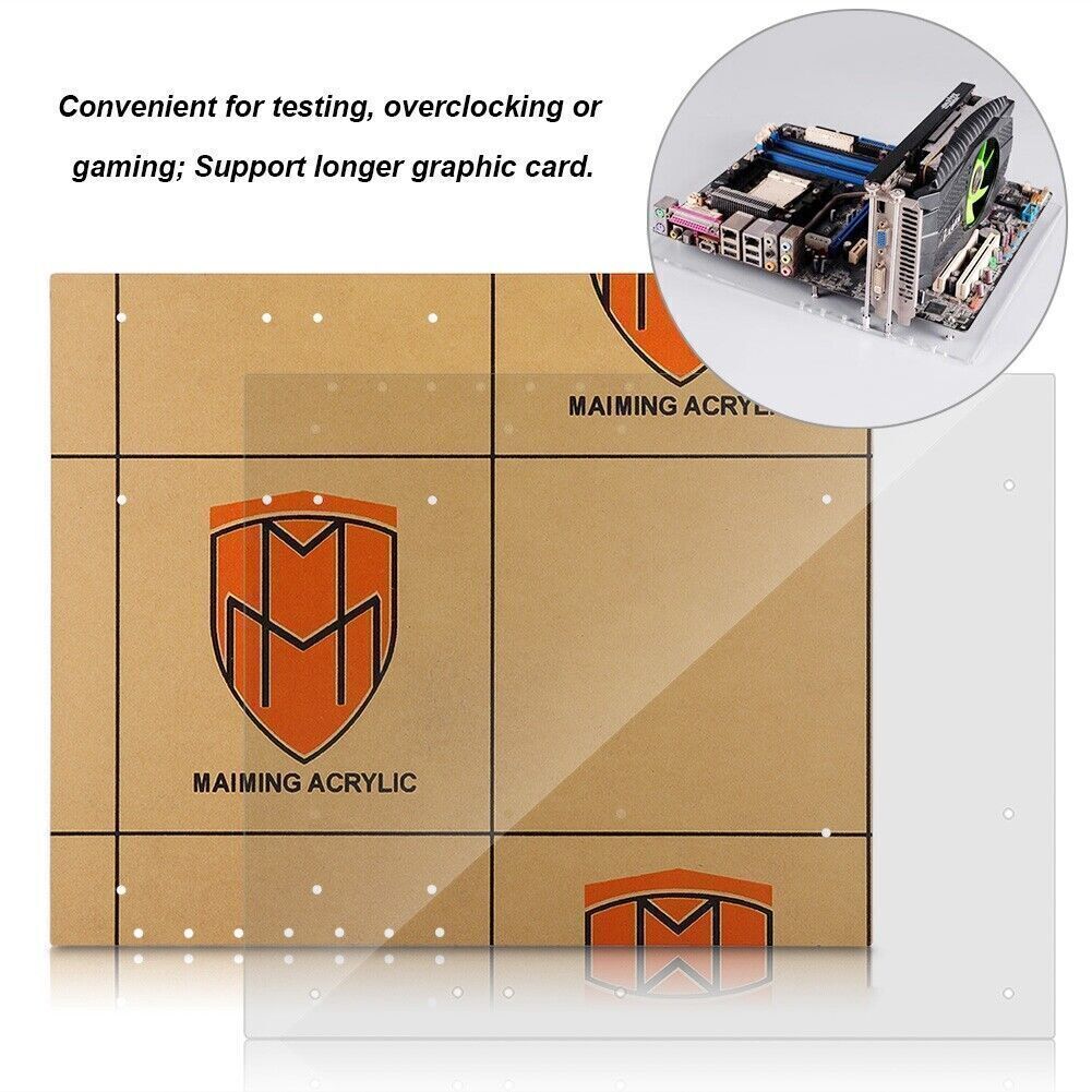 Open Frame Transparent Acrylic Overlock Computer Case DIY Base Stand For ATX