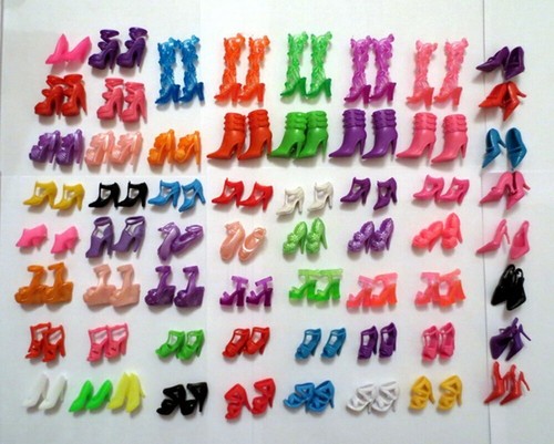 60 Pairs/set Fashion Heels Sandals Designs Xmas Doll Shoes for 11.5" Dolls Toy - Picture 2 of 6