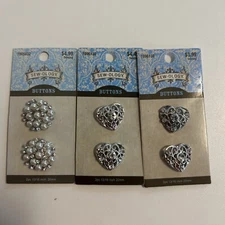 Sewology Fancy Buttons Mixed Lot 3 cards