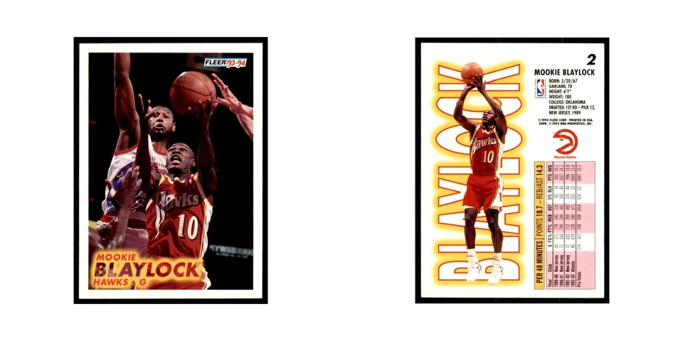 1993 Fleer: Mookie Blaylock Basketball Cards #2 - Image 3 of 3
