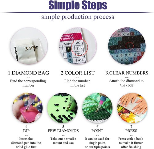 DIY Diamond Painting Set BERGLANDSCHAFTEN für Erwachsene Kinder 25x35cm 6er Pack - Bild 7 von 9