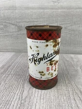 1950S METALLIC HIGHLANDER FLAT TOP BEER CAN MISSOULA BREWING MONTANA EMPTY
