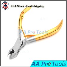 4" Stainless Steel Toe Nail Cuticle Nipper Clipper Cutter Manicure Pedicure Gold