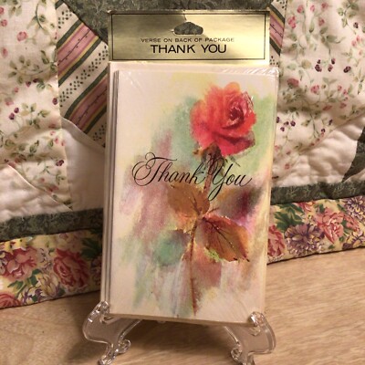 Vintage American Greeting Thank You Cards Sealed Packing Of 10 - Blank
