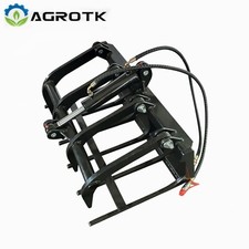 AGT 39in Hydraulic Grapple Bucket Attachment for Mini Skid Steer Quick Attach