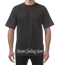 1 NEW PRO CLUB MEN'S BLANK HEAVY WEIGHT CREW NECK SHORT SLEEVE T-SHIRT S - 10XL