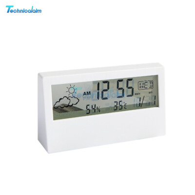 Digital LCD Temperature Humidity Meter Electronic Alarm Clock Weather Station