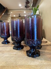 Vintage Franciscan Tiffin Glass Madeira Purpl...