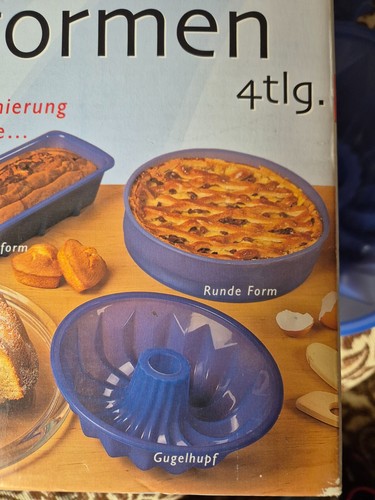 4teiliges Backformen-Sets Silikon runde Kuchenform Gugelhupf Kastenform Muffins - Bild 3 von 7