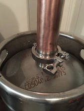 Alcohol Distilling Moonshine Keg Column 2" x 24" Copper  & Stainless DIY Kit
