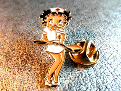 Rara Spilla PIN'S Betty Boop 10 Sexy Woman Infermiera 3 CM Cartoon Comics Epoca