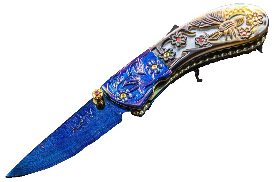 Titanium Handle Liner Collectible Modern Custom & Handmade Folding Knives 1 Blades