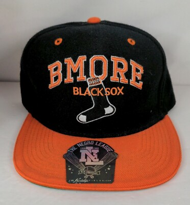 #ad #ad Baltimore Black Sox BMORE Snapback Hat Negro League Baseball NLB Black Orange $14.24