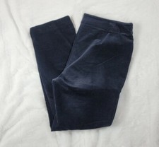 Talbots Classic Side Zip BLACK Velveteen Pants Extra Soft Flattering Fit 12p