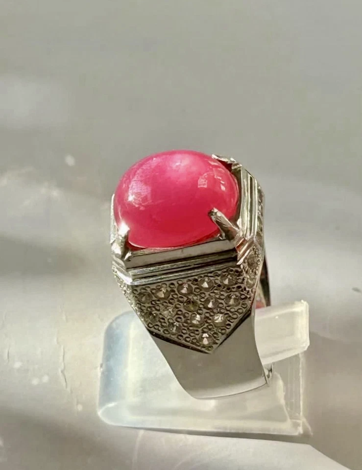 Natural Burmese Ruby on Sterling Silver 980 Ring - Image 3 of 4