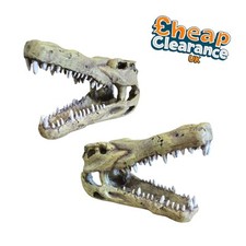 Ornament Aquarium /Vivarium Detailed Decor Crocodile Skull  12 x 8 cm Reptile