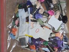 DMC and Anchor Embroidery Floss Lot with Bobbins, variety of colors, many new