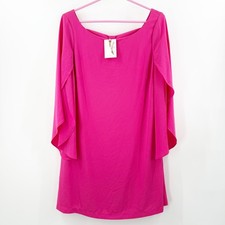 Jessica Simpson Dress SZ8 NWT Bow Back Flutter Sleeve Fuchsia Pink Cocktail Mini