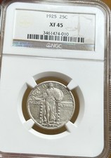 1925 Standing Liberty Quarter NGC XF45 25C Silver Coin