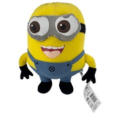 NWT Despicable Me Toy Factory Minion Plush Stuffed Toy Yellow Blue Overalls