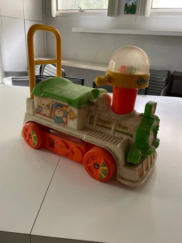 Vintage 1983 Coleco Cabbage Patch Kids Poppin Train Ride On Push Vehicle RARE