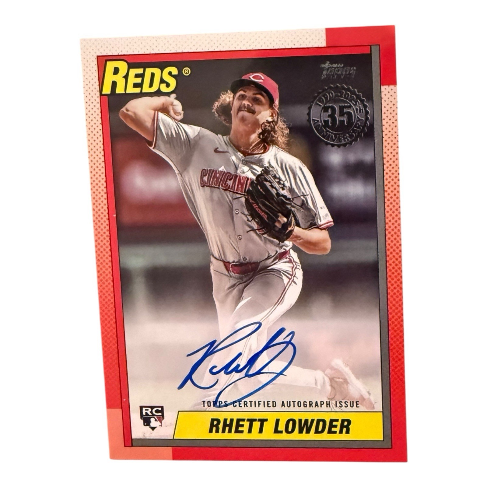 2025 Topps Series 2 - 1990 Topps Baseball Autographs Rhett Lowder #90B2-RL (AU,