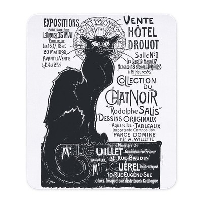 CafePress Chat Noir Cat Non-slip Rubber Mousepad, Gaming Mouse Pad (809694721)