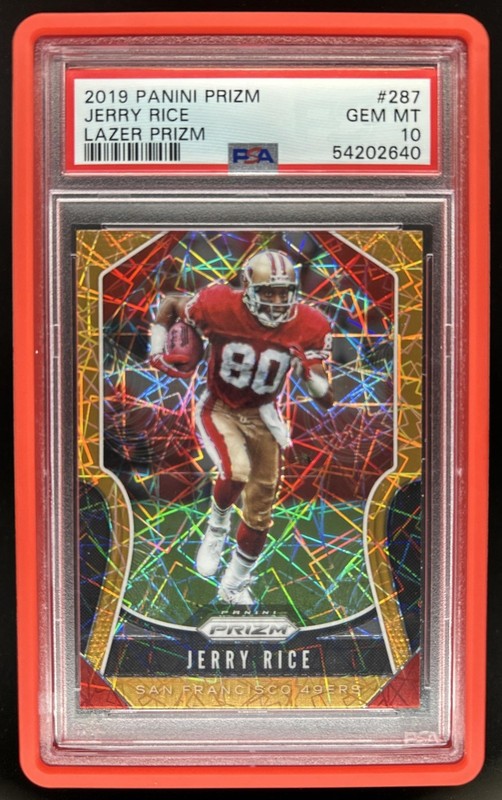 2019 Panini Prizm Jerry Rice Lazer #287 49ers PSA 10 GEM MINT
