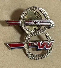 Western Airlines 60th Anniversary Button Lapel Pin 1926-1986 Award Badge Vintage