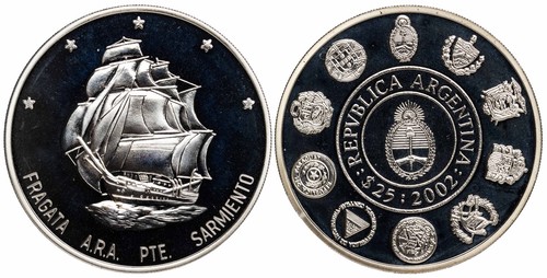 i-600974 Argentina 25 Pesos 2002 Proof