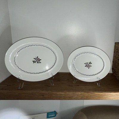 Set Of 2 Johnson Bros Plum Blossom Made In England Ironstone Serving Dishes