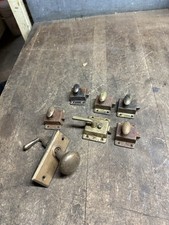 Vintage Old Furniture Cabinet Knob Door Latch Locks Hardware Metal Parts Lot USA
