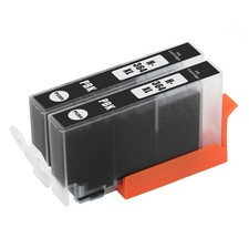 2 Photo Black Ink Cartridges for HP Photosmart 7520 C5390 D5468 C309g C309a
