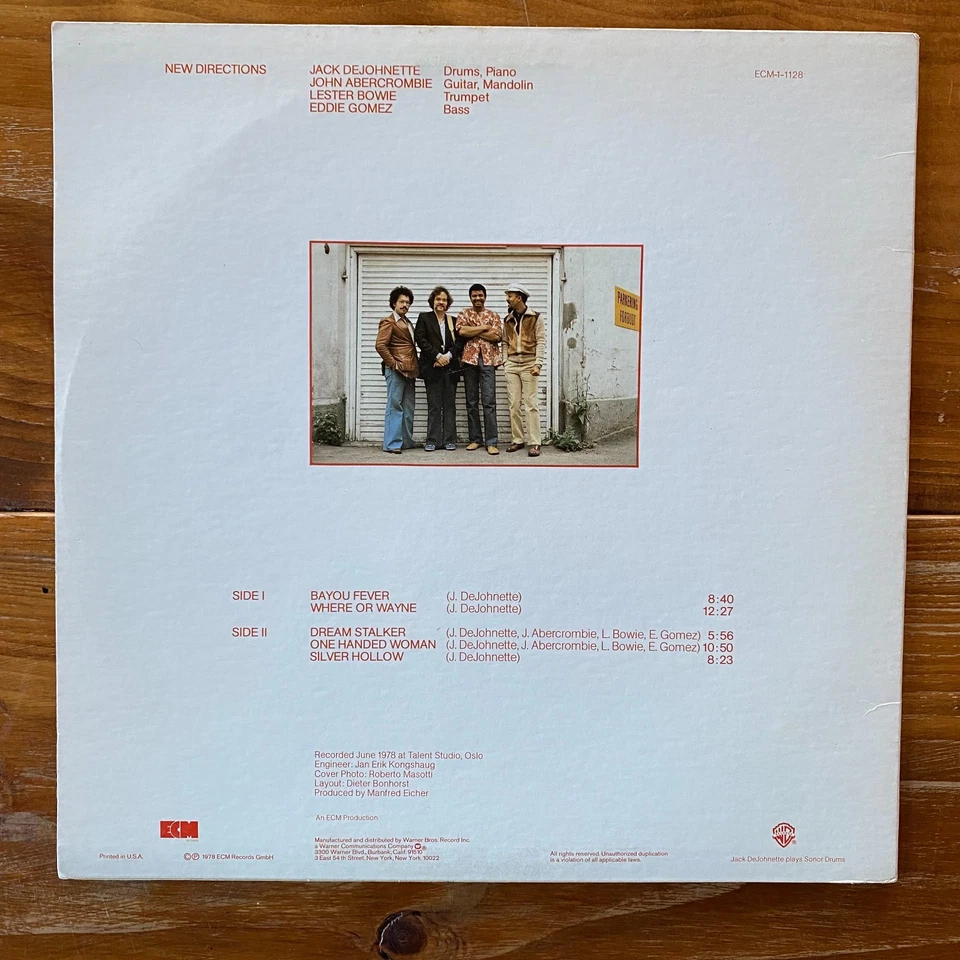 Jack DeJohnette – New Directions – Jazz Fusion-Free Jazz Vinyl LP – OG ECM Promo - Image 2 of 4