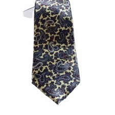 Oscar De La Renta Mens Silk Neck Tie Colorful Paisley Pattern USA Made 58x3